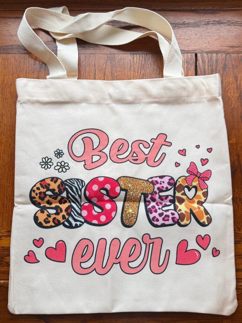 BEST SISTER EVER Canvas Tote Bag